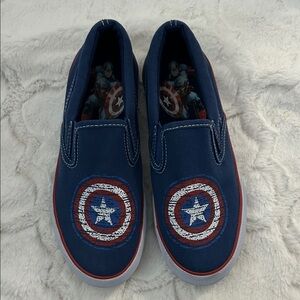 Marvel Captain America Navy Slip-On Sneakers